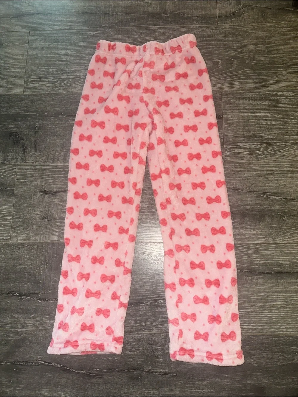 Happy Threads Girls Cozy Pink Bow Print Kids Pajama Pants